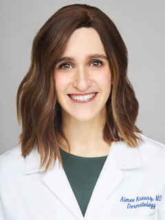 Aimee Krausz, MD, FACMS is a fellowship-trained Mohs Micrographic and Reconstructive Surgeon and a Board-Certified Dermatologist who specializes in the comprehensive treatment of skin cancer. As a skin cancer expert, she ensures the complete removal of your skin cancer and focuses on aesthetic and elegant reconstruction.  Dr. Krausz graduated as a member of the Alpha Omega Alpha medical honor society from Albert Einstein College of Medicine in New York. She completed her internship at Memorial Sloan Kettering Cancer Center and her dermatology residency at Albert Einstein, where she served as chief resident. She then completed a rigorous fellowship in Mohs Micrographic Surgery, Cutaneous Oncology and Facial Plastic and Reconstructive Surgery at the University of Pennsylvania. She loves teaching medical students and residents and is actively involved in research focused on advancing the field of dermatologic oncology.  Dr. Krausz has published numerous articles in national and international peer-reviewed medical journals and lectures nationally on dermatologic surgery and cutaneous oncology. She is a member of the American Academy of Dermatology, the American College of Mohs Surgery, the American Society of Dermatologic Surgery and the American Society for Laser, Medicine and Surgery.  She lives in Merion with her husband and three children and is excited to serve the Main Line community!